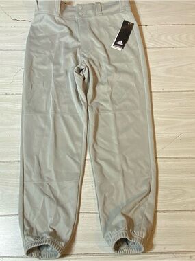 Adidas AEROREADY baseball pants boy's size L relaxed fit elastic bottom NWT!